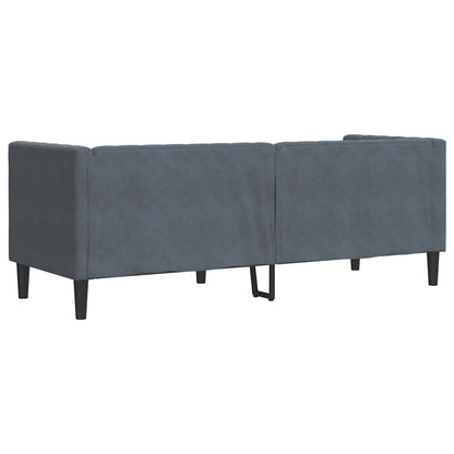 Sofá Chesterfield Cinzento escuro 194 x 74,5 x 70,5 cm Veludo