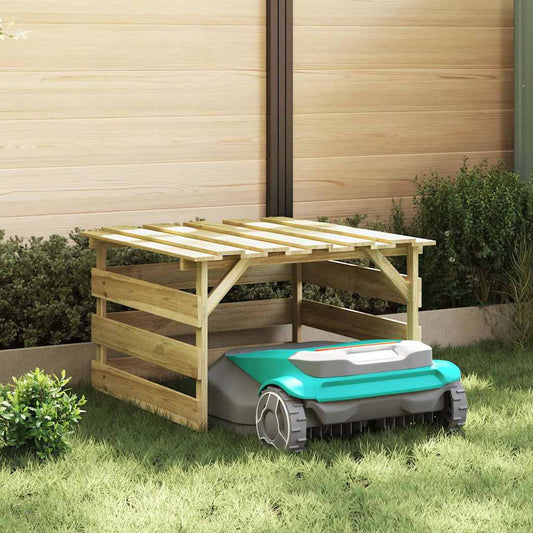 Garagem para robot corta-relva Castanho 84 x 80 x 56 cm