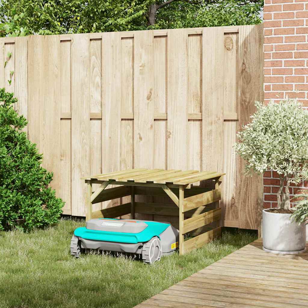 Garagem para robot corta-relva Castanho 84 x 80 x 56 cm