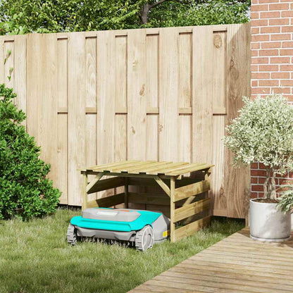 Garagem para robot corta-relva Castanho 84 x 80 x 56 cm