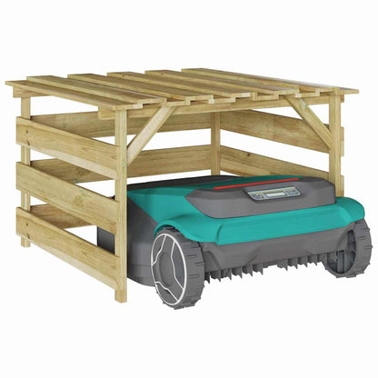 Garagem para robot corta-relva Castanho 84 x 80 x 56 cm