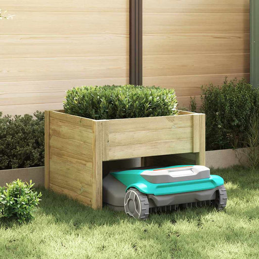 Garagem para robot corta-relva Castanho 73 x 67 x 56 cm