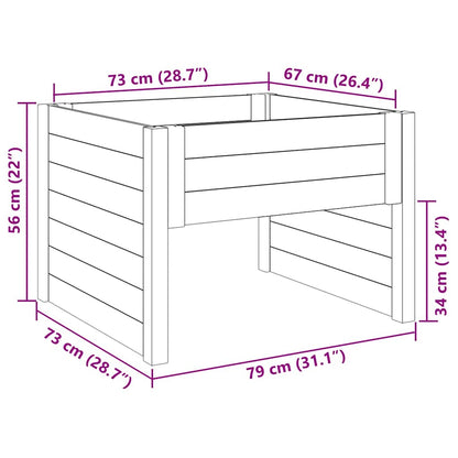 Garagem para robot corta-relva Castanho 73 x 67 x 56 cm