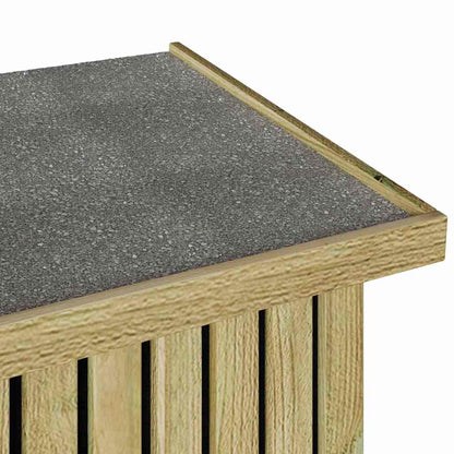 Caixa de Armazenamento para Jardim Natural 119 x 44 x 58,5 cm