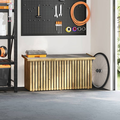 Caixa de Armazenamento para Jardim Natural 119 x 44 x 58,5 cm