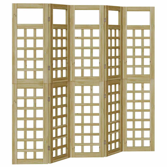 Ecrã de privacidade Manual 5 pcs Castanho 200 x 180 cm