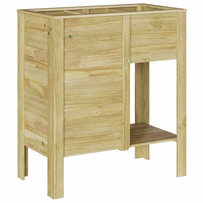Cama Elevada Castanho 85 x 46 x 96 cm Madeira de pinho maciça