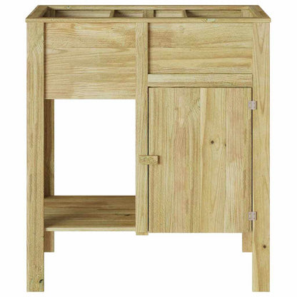 Cama Elevada Castanho 85 x 46 x 96 cm Madeira de pinho maciça