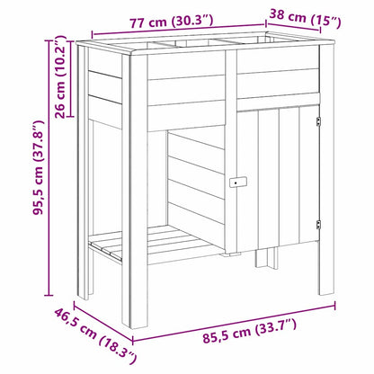 Cama Elevada Castanho 85 x 46 x 96 cm Madeira de pinho maciça