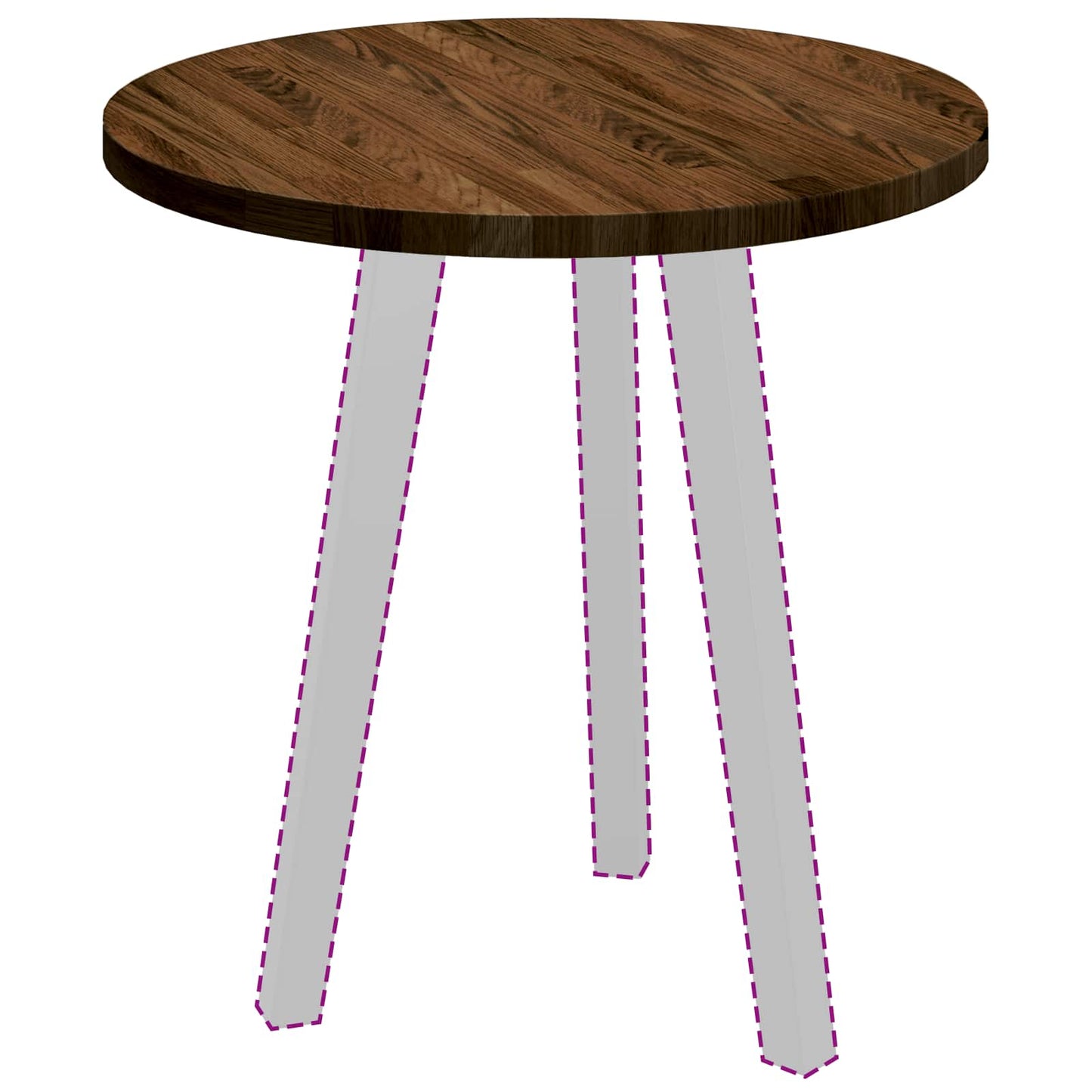 Tampo de Mesa Marrom Claro Ø 50 x 2,5 cm