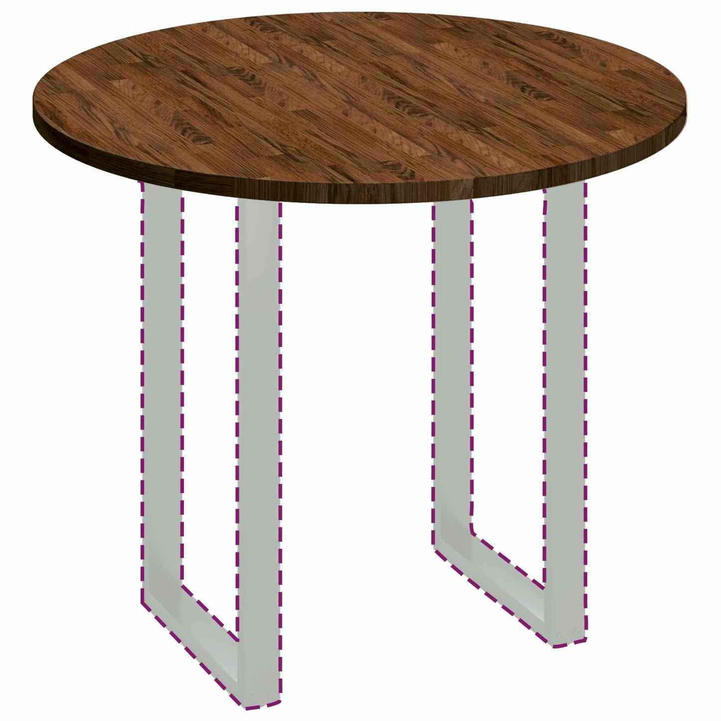 Tampo de Mesa Marrom Claro Ø 90 x 2,5 cm