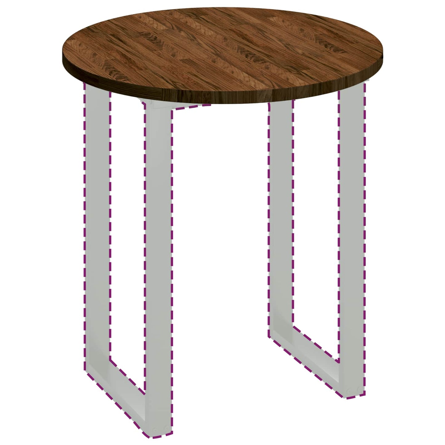 Tampo de Mesa Marrom Escuro Ø 70 x 2,5 cm