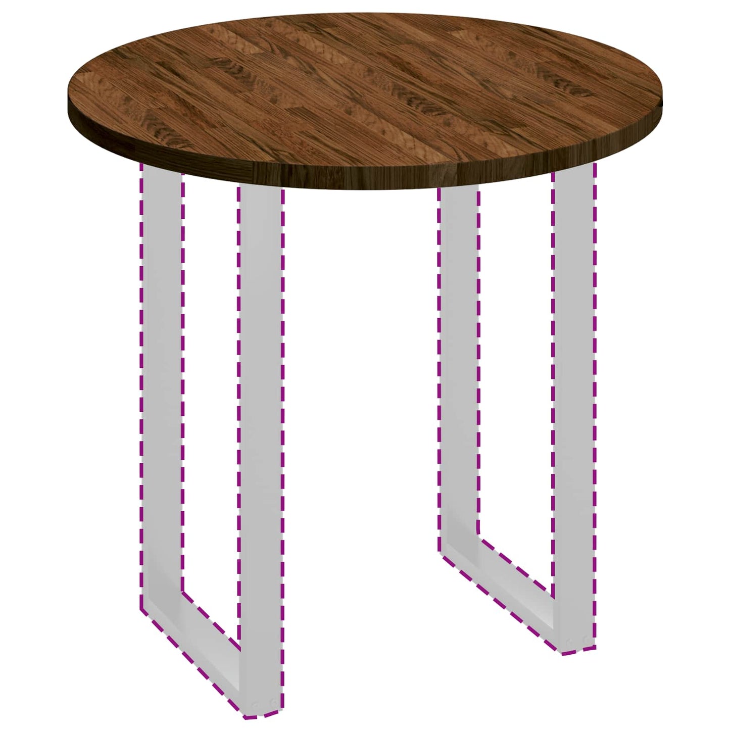 Tampo de Mesa Marrom Escuro Ø 80 x 2,5 cm