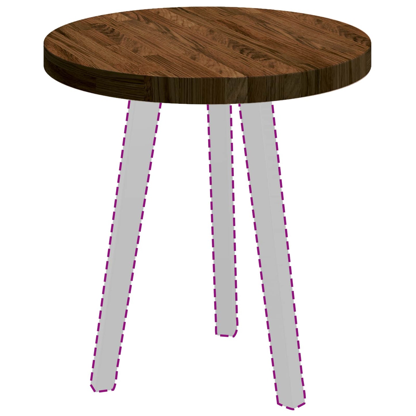 Tampo de Mesa Marrom Claro Ø 50 x 4 cm