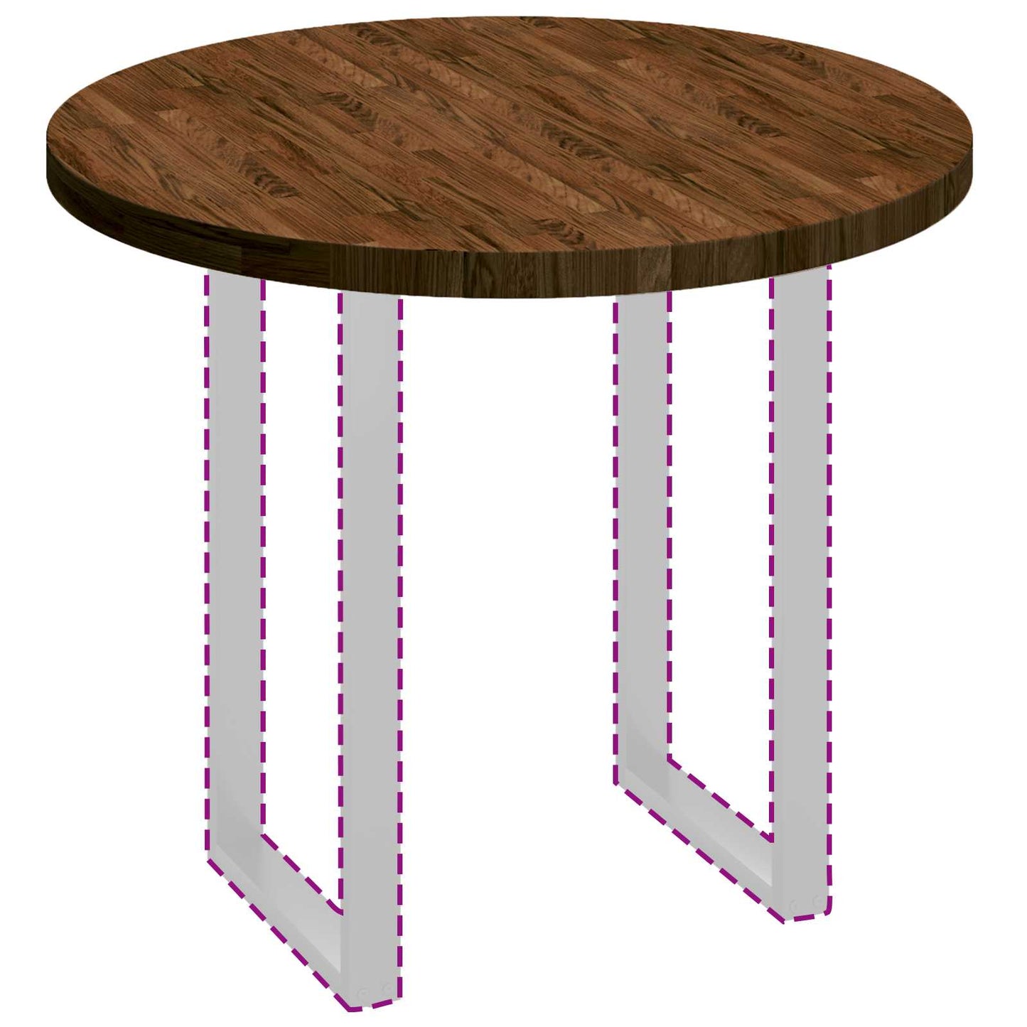 Tampo de Mesa Marrom Claro Ø 90 x 4 cm