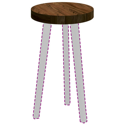 Tampo de Mesa Marrom Escuro Ø 30 x 4 cm