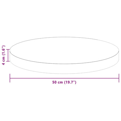 Tampo de Mesa Marrom Escuro Ø 50 x 4 cm