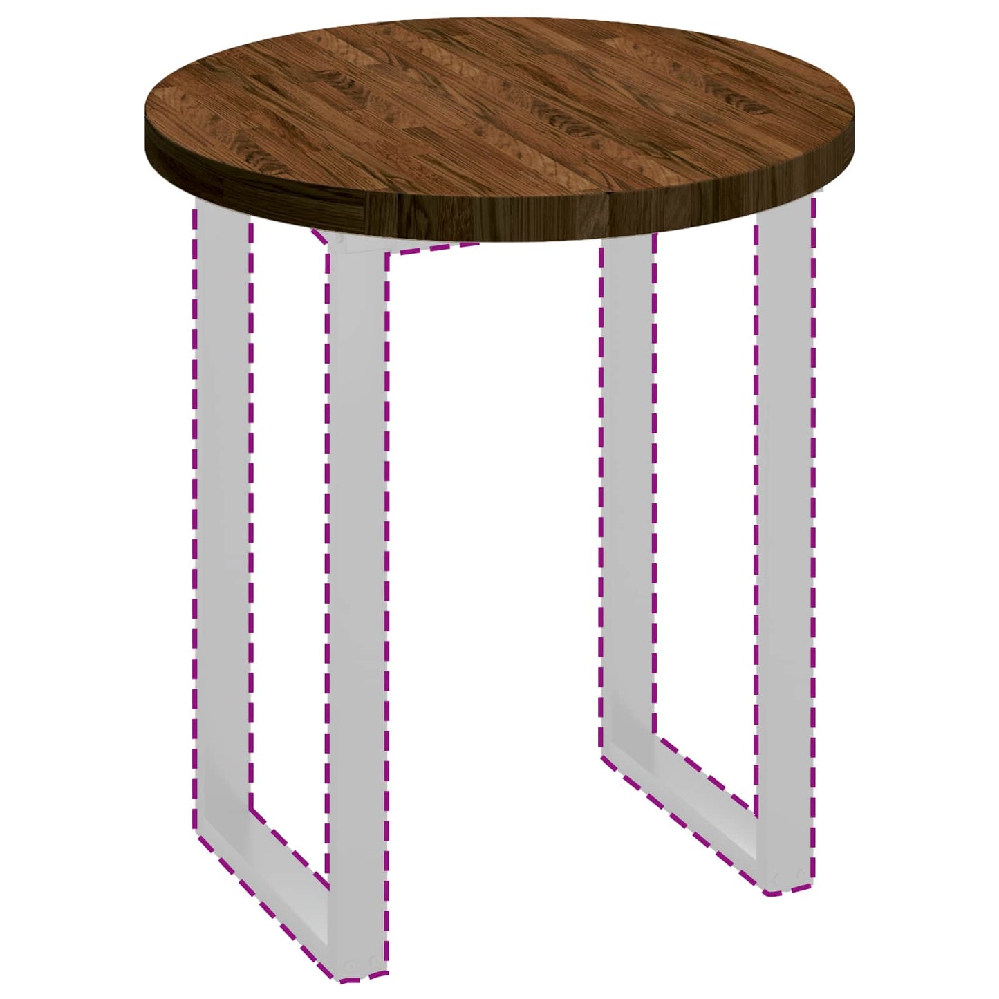 Tampo de Mesa Marrom Escuro Ø 70 x 4 cm