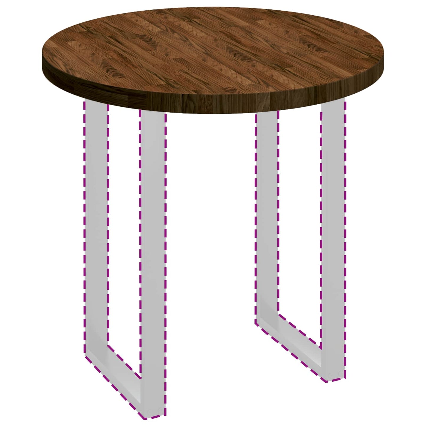 Tampo de Mesa Marrom Escuro Ø 80 x 4 cm