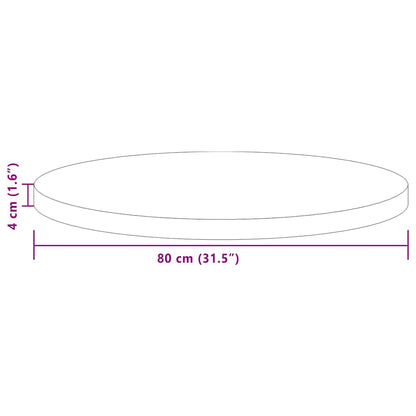 Tampo de Mesa Marrom Escuro Ø 80 x 4 cm