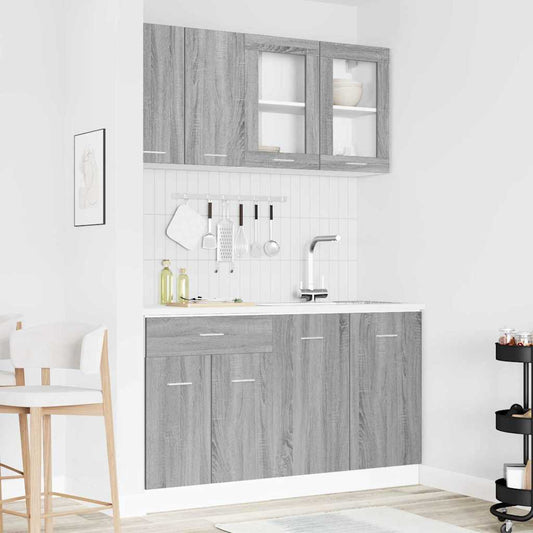 Conjunto de armários de cozinha Lyon 4 pcs Sonoma cinzento