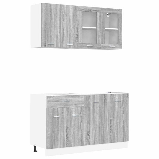 Conjunto de armários de cozinha Lyon 4 pcs Sonoma cinzento