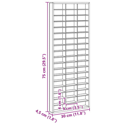 Gabinete Expositivo de Parede Bege 30 x 4,5 x 75 cm