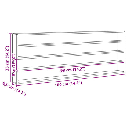 Gabinete Expositivo de Parede Bege 100 x 8,5 x 36 cm