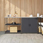 Conjunto de Armazenamento de Cozinha com porta 2 pcs Antracite