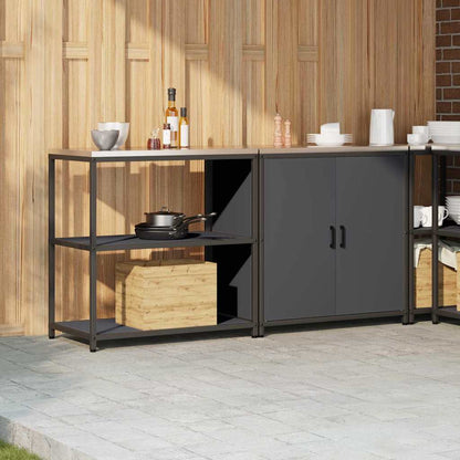Conjunto de Armazenamento de Cozinha com porta 2 pcs Antracite