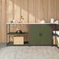 Conjunto de Armazenamento de Cozinha 2 pcs Verde Oliva