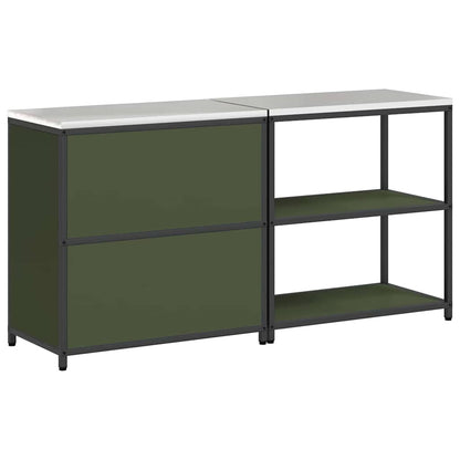 Conjunto de Armazenamento de Cozinha 2 pcs Verde Oliva