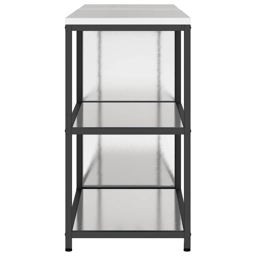Conjunto de Armazenamento de Cozinha com prateleira 2 pcs Prata