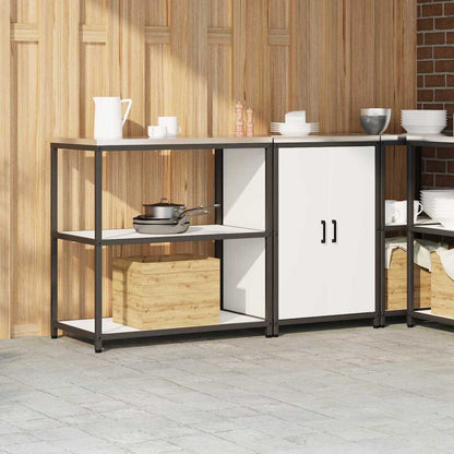 Conjunto de Armazenamento de Cozinha com porta 2 pcs Branco