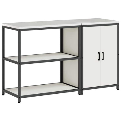 Conjunto de Armazenamento de Cozinha com porta 2 pcs Branco