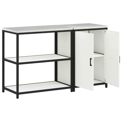 Conjunto de Armazenamento de Cozinha com porta 2 pcs Branco