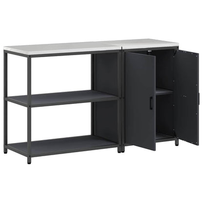 Conjunto de Armazenamento de Cozinha 2 pcs Cinzento-escuro
