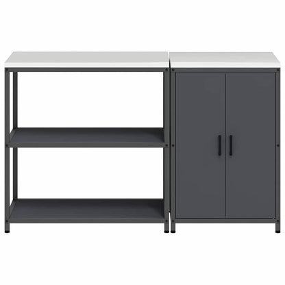 Conjunto de Armazenamento de Cozinha 2 pcs Cinzento-escuro