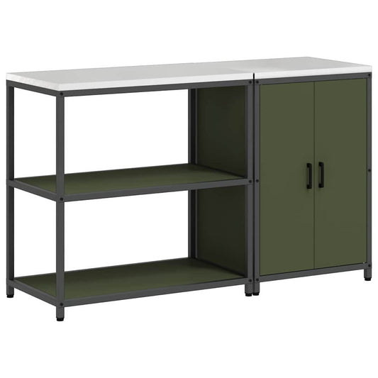 Conjunto de Armazenamento de Cozinha 2 pcs Verde Oliva