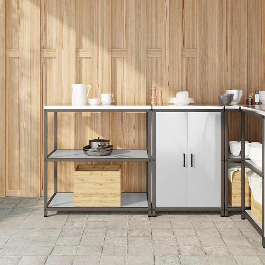Conjunto de Armazenamento de Cozinha 2 pcs Prata Aço inoxidável