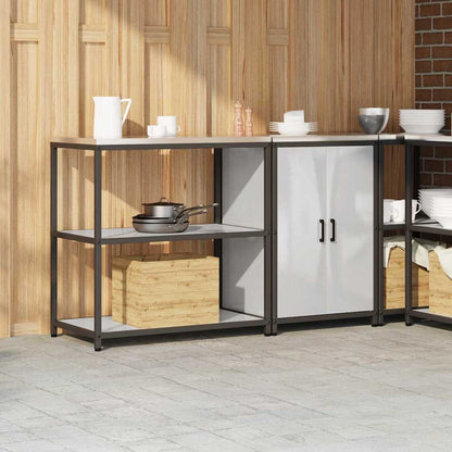 Conjunto de Armazenamento de Cozinha 2 pcs Prata Aço inoxidável