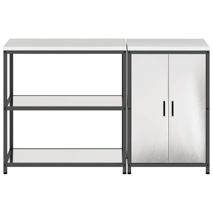 Conjunto de Armazenamento de Cozinha 2 pcs Prata Aço inoxidável