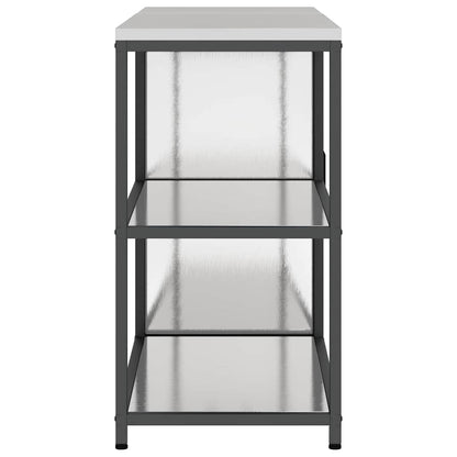 Conjunto de Armazenamento de Cozinha 2 pcs Prata Aço inoxidável