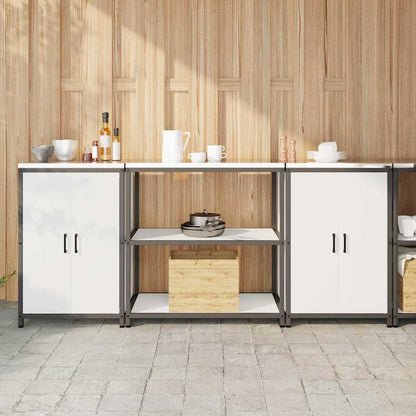 Conjunto de Armazenamento de Cozinha com porta 3 pcs Branco
