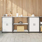 Conjunto de Armazenamento de Cozinha com porta 3 pcs Branco