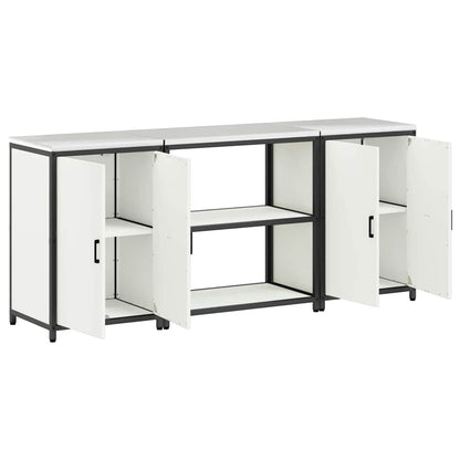 Conjunto de Armazenamento de Cozinha com porta 3 pcs Branco