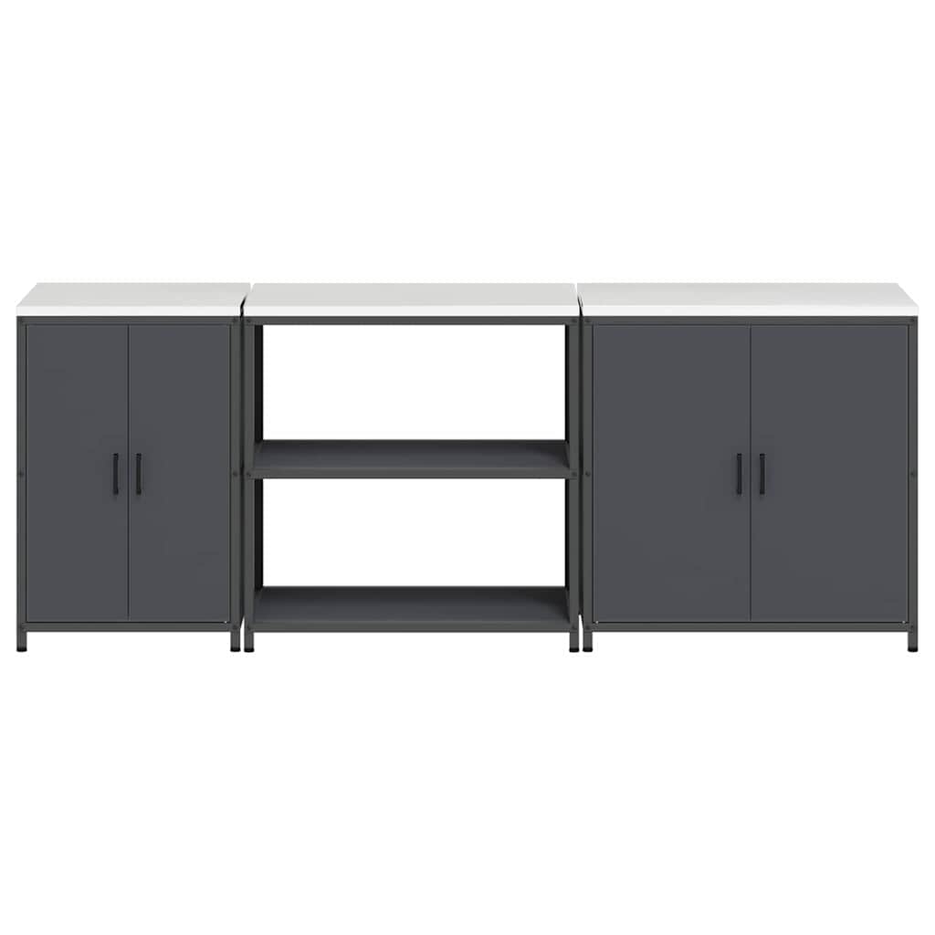 Conjunto de Armazenamento de Cozinha Outros 3 pcs Antracite
