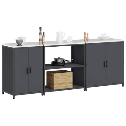 Conjunto de Armazenamento de Cozinha Outros 3 pcs Antracite
