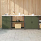 Conjunto de Armazenamento de Cozinha Outros 3 pcs Verde Oliva