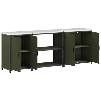 Conjunto de Armazenamento de Cozinha Outros 3 pcs Verde Oliva